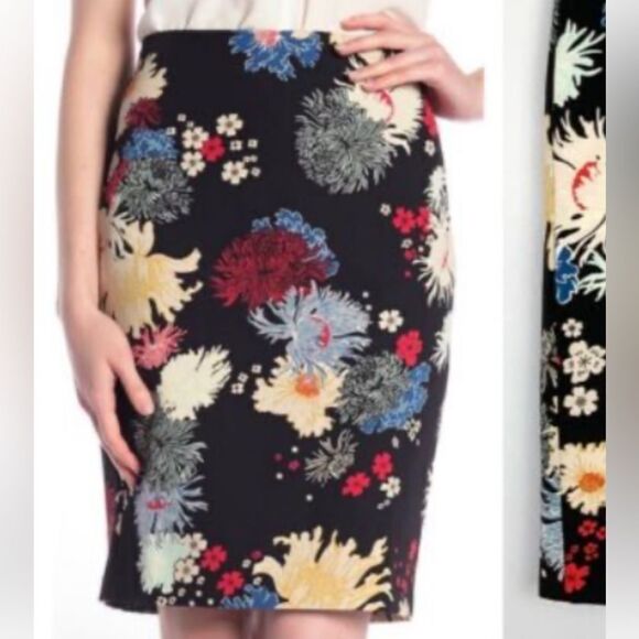Philosophy Republic Women's Floral Pencil Skirt Size 6 Knee Length Multicolor - Picture 3 of 12